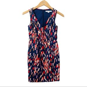 Boden Petite Navy Blue Confetti Patterned Dress